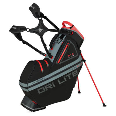 Big Max Dri-Lite Hybrid Tour 2 Golf Stand Bag Black/Charcoal/Red JY9013-BCR