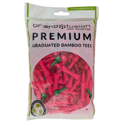 Brand Fusion Bamboo Graduated Bumper Pack Golf Tees Mixed (100 Pack)