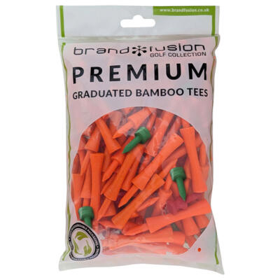 Brand Fusion Bamboo Graduated Bumper Pack Golf Tees Mixed (100 Pack)
