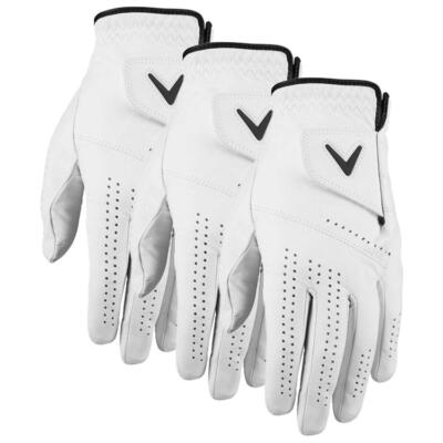 Callaway Dawn Patrol Golf Glove (3 Pack) White (Right Handed Golfer)