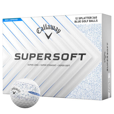 Callaway Supersoft Splatter Golf Balls White/Blue