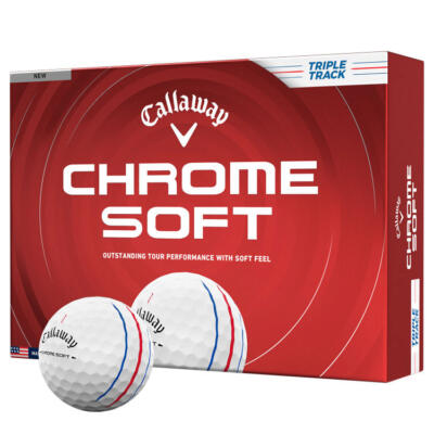 Callaway Chrome Soft Triple Track Golf Balls White