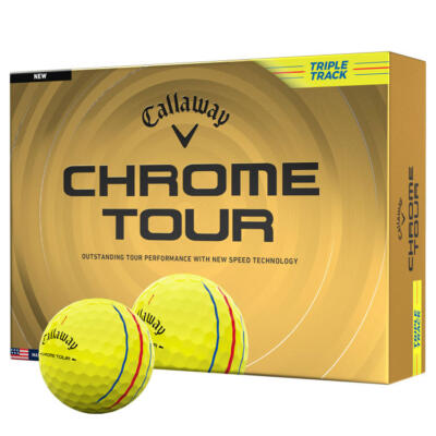 Callaway Chrome Tour Triple Track Golf Balls Yellow
