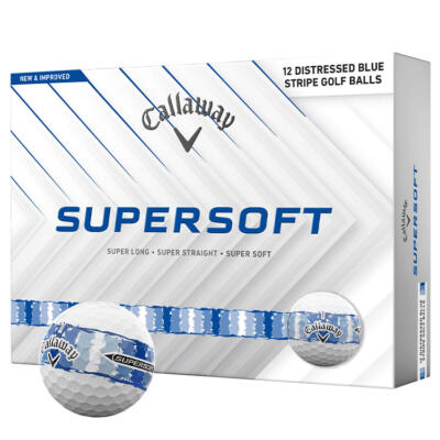 Callaway Supersoft Distressed Golf Balls White/Blue