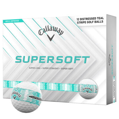 Callaway Supersoft Distressed Golf Balls White/Teal