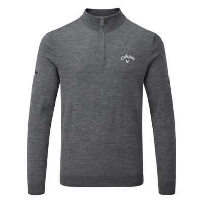 Callaway Blended Merino 1/4 Zip Golf Sweater Steel Heather CGGF80M1-038