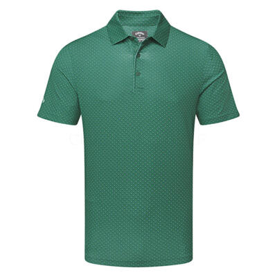 Callaway Chev Print Golf Polo Shirt Galapagos Green CGKSG0B0-326