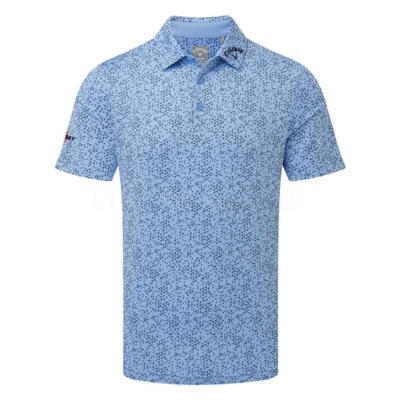 Callaway Chev Print Tour Golf Polo Shirt Vista Blue CGKSF0U9-993