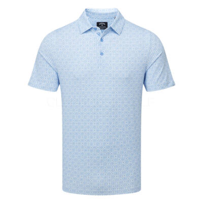 Callaway Foulard Printed Golf Polo Shirt Vista Blue CGKSG0A7-993