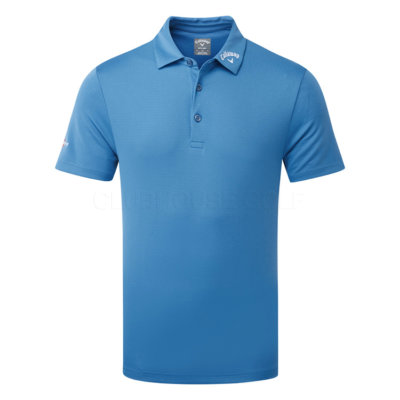 Callaway Texture Solid Tour Golf Polo Shirt Vallarta Blue CGKSD0T2-428
