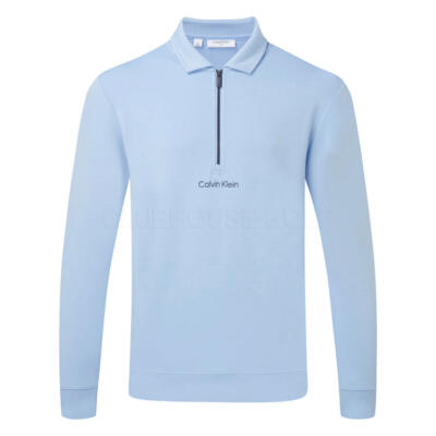 Calvin Klein Rossmore Collared 1/2 Zip Golf Sweater Blue Bell CKMS26159