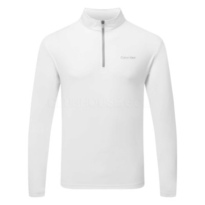 Calvin Klein Newport 1/2 Zip Golf Sweater White