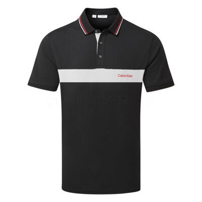 Calvin Klein Bridgehampton Golf Polo Shirt Black C10176
