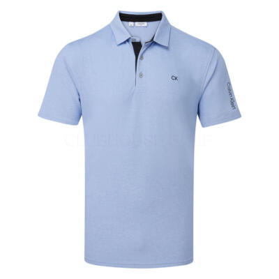 Calvin Klein Uni Scripted Golf Polo Shirt Sky C9952