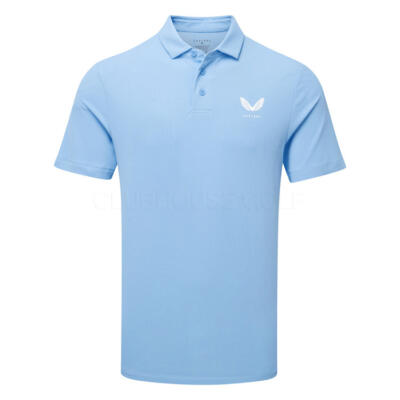 Castore Essential Golf Polo Shirt Cool Blue/White GMC30689-031