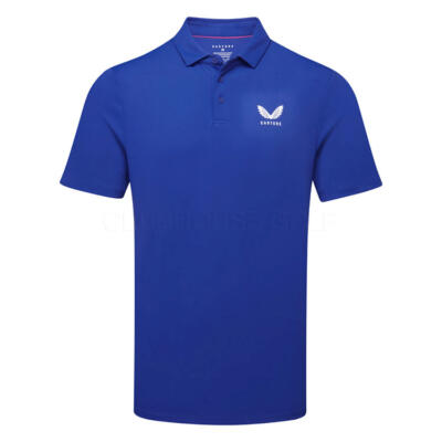 Castore Essential Golf Polo Shirt Azure Blue/White MLM00046CAS-031