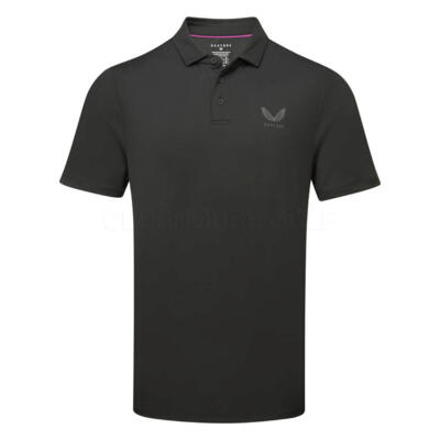 Castore Essential Golf Polo Shirt Black/Gunmetal MLM00046CAS-A009