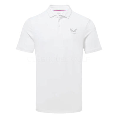 Castore Essential Golf Polo Shirt White/Alloy MLM00046CAS-B007