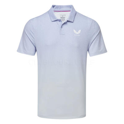 Castore Map Printed Golf Polo Shirt Languid Lavender/White MLM00067CAS-051