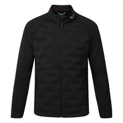 Castore Pinnacle Lightweight Hybrid Thermal Golf Wind Jacket Black GMD50823-001