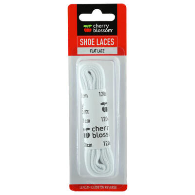 Cherry Blossom Flat 120cm Golf Shoe Laces White