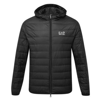 Emporio Armani Core Identity Down Full Zip Hooded Golf Wind Jacket Black 8NPB24-1200