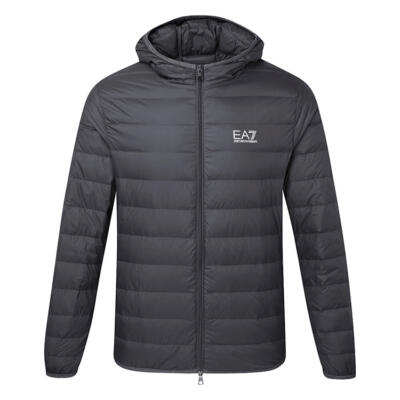 Emporio Armani Core Identity Down Full Zip Hooded Golf Wind Jacket Asphalt 8NPB24-U8117