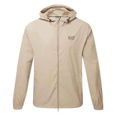 Emporio Armani Core Full Zip Hooded Golf Wind Jacket Cobblestone 7M000211-U6155