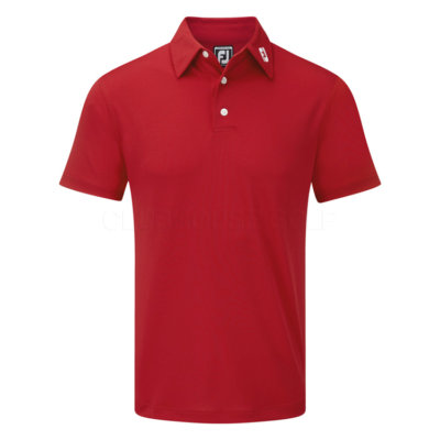 FootJoy Stretch Pique Solid Golf Polo Shirt Red - Clubhouse Golf