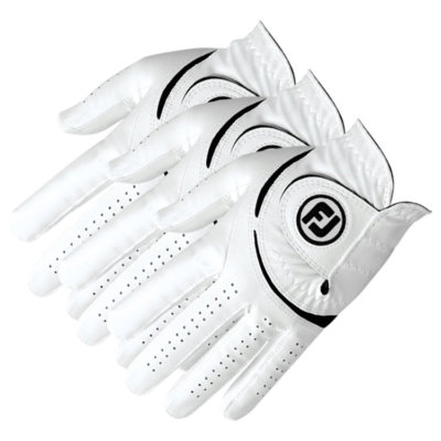FootJoy WeatherSof Golf Glove (3 Pack) White (Right Handed Golfer)