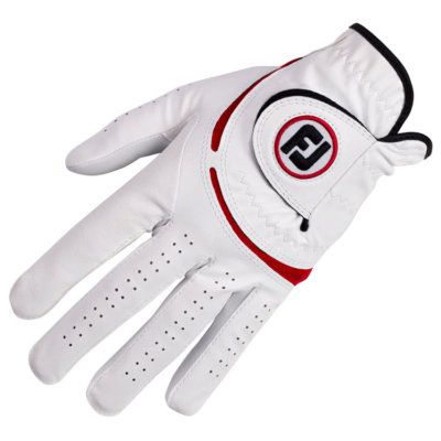 FootJoy WeatherSof Golf Glove White/Red (Right Handed Golfer)