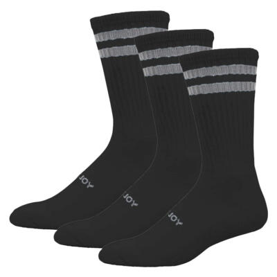 FootJoy ComfortSof Crew Golf Socks (3 Pack) Black 11504