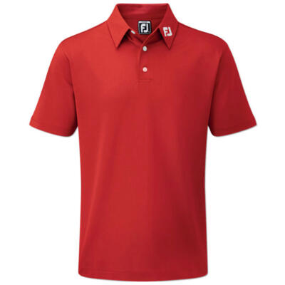 FootJoy Junior Pique Solid Golf Polo Shirt Red 92741