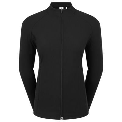 FootJoy Ladies Full Zip Rib Golf Midlayer Black 39411