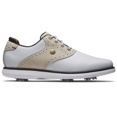 FootJoy Ladies FJ Traditions Golf Shoes 97939 White/Tan/Black