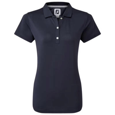 FootJoy Ladies Stretch Pique Solid Golf Polo Shirt Navy 88494