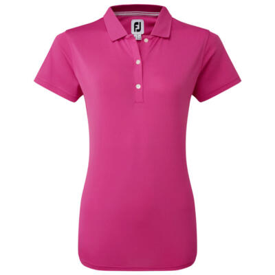 FootJoy Ladies Stretch Pique Solid Golf Polo Shirt Hot Pink 88497
