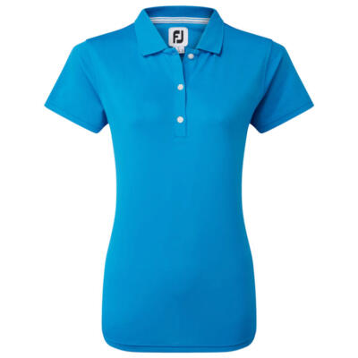 FootJoy Ladies Stretch Pique Solid Golf Polo Shirt Cobalt 88498