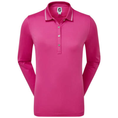 FootJoy Ladies Thermal Long Sleeved Golf Polo Shirt Hot Pink 88001