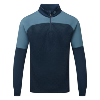 FootJoy ThermoSeries Jacquard 1/4 Zip Golf Pullover Navy/Slate 38486