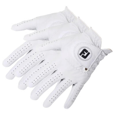 FootJoy CabrettaSof Golf Gloves (3 For 2) White (Right Handed Golfer)