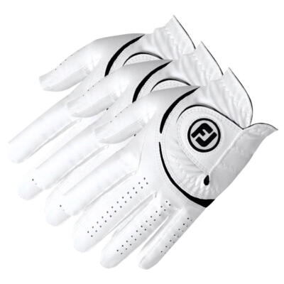 FootJoy WeatherSof Golf Gloves (3 For 2) White (Right Handed Golfer)