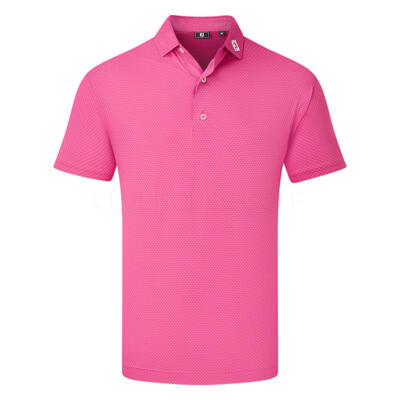 FootJoy Abacus Print Lisle Golf Polo Shirt Magenta 37799