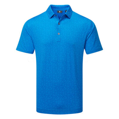 FootJoy Painted Floral Lisle Golf Polo Shirt Cobalt 34129