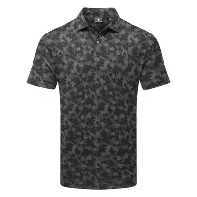 FootJoy Pop Camo Lisle Golf Polo Shirt Black 34063