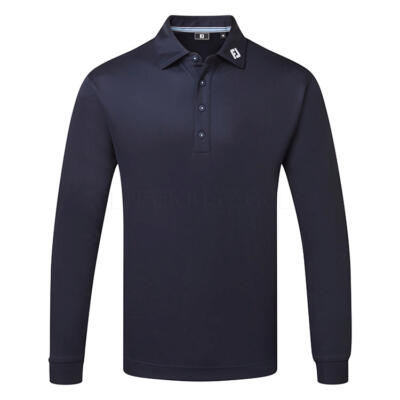 FootJoy Long Sleeve Thermolite Pique Golf Polo Shirt Navy 96955