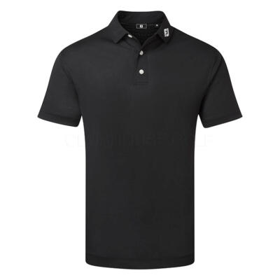 FootJoy Stretch Pique Solid Golf Polo Shirt Black 91822