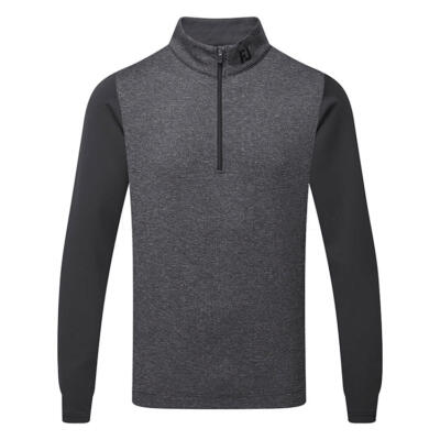 FootJoy Tonal Heather Chill-Out 1/4 Zip Golf Pullover Black 34137
