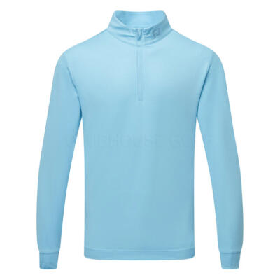 FootJoy Tonal Heather Diamond Chill-Out 1/4 Zip Golf Pullover Air Blue 37801