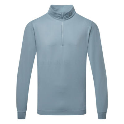 FootJoy Tonal Heather Diamond Chill-Out 1/4 Zip Golf Pullover Steel Blue 37803